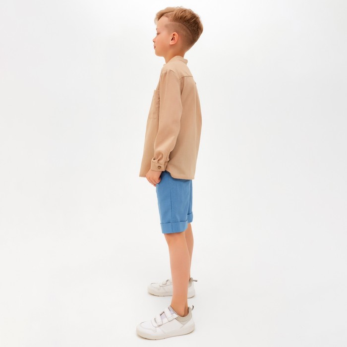 фото Шорты для мальчика minaku: casual collection цвет синий, рост 116