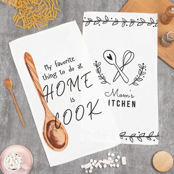 Набор кухонных полотенец Доляна Home cook, 35х60 см -2 шт, 100% хлопок, вафля 160 г/м2
Набор кухонных полотенец Доляна Home cook, 35х60 см -2 шт, 100% хлопок, вафля 160 г/м2