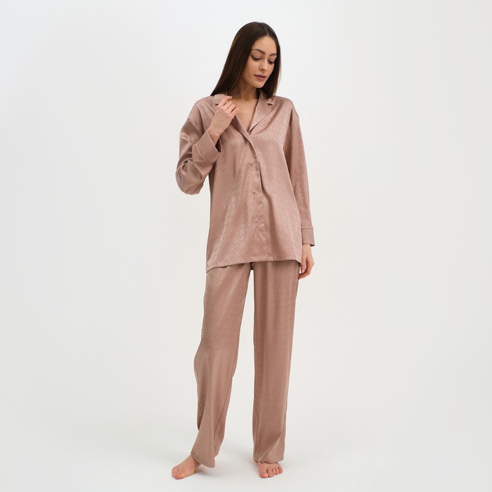 Пижама женская (рубашка и брюки) KAFTAN "Треугольники" цвет бежевый, размер 44-46
Пижама женская (рубашка и брюки) KAFTAN "Треугольники" цвет бежевый, размер 44-46
