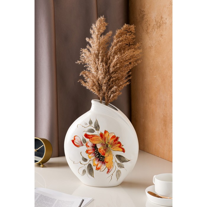 Ваза керамическая "Цветы", настольная, белая, 30 см, авторская работа
Ваза керамическая "Цветы", настольная, белая, 30 см, авторская работа