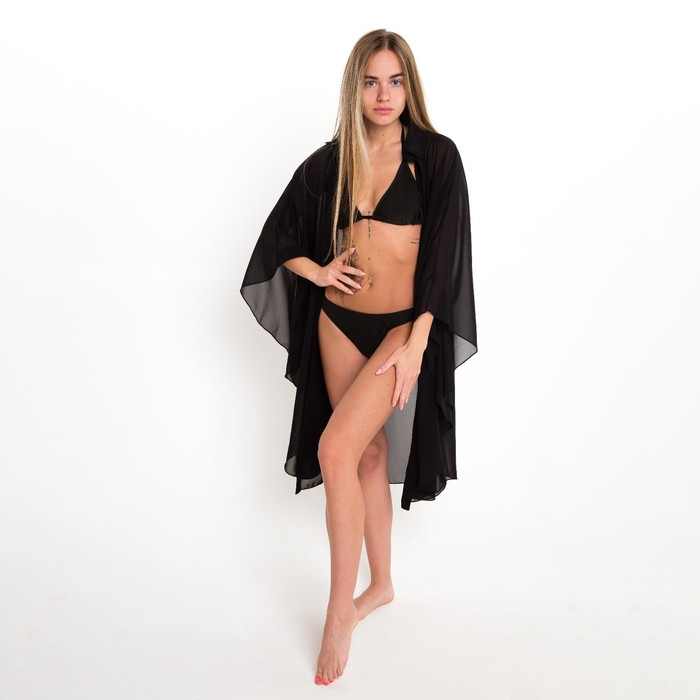 фото Туника пляжная женская, цвет чёрный, размер 46 rubi