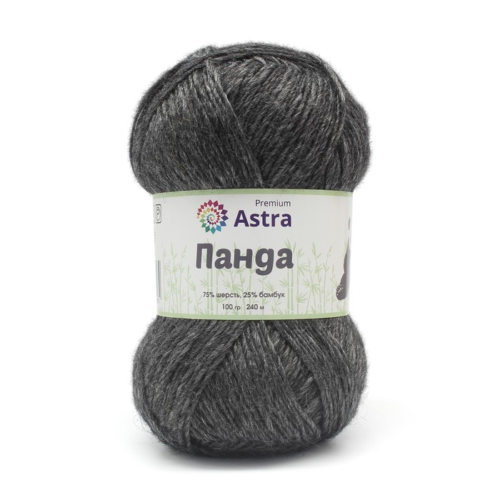 Пряжа «Панда» (Panda), 100 гр/240 м (75% шерсть, 25% бамбук) (999 чёрный) 2 шт в уп.
Пряжа «Панда» (Panda), 100 гр/240 м (75% шерсть, 25% бамбук) (999 чёрный) 2 шт в уп.