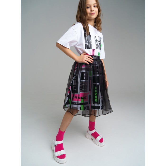 фото Юбка-миди с верхом из органзы, рост 170 см playtoday