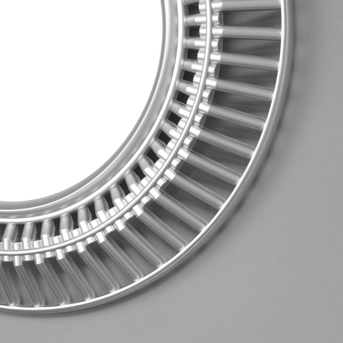 фото Зеркало настенное, в ажурном корпусе , 51х51 см, серебро