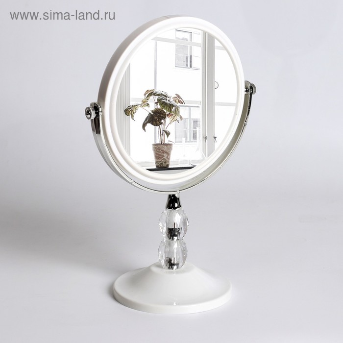 Зеркало настольное, двустороннее, с увеличением, d зеркальной поверхности 14,5 см, цвет белый/прозрачный
Зеркало настольное, двустороннее, с увеличением, d зеркальной поверхности 14,5 см, цвет белый/прозрачный