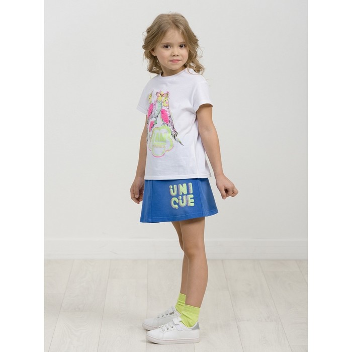 фото Юбка для девочек, рост 98 см, цвет синий pelican