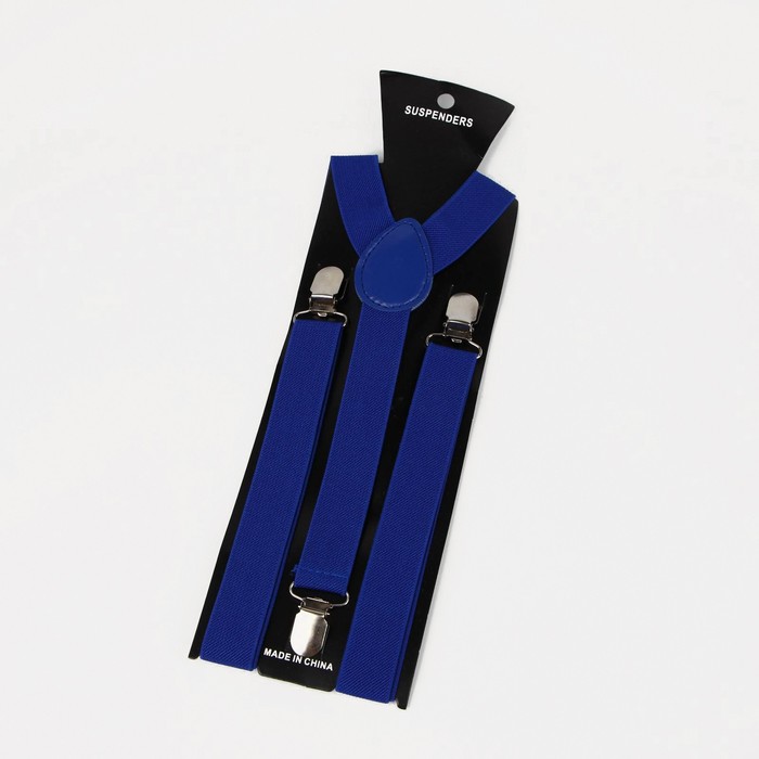 Подтяжки взрослые, ширина 2,5 см, цвет синий
Подтяжки взрослые, ширина 2,5 см, цвет синий