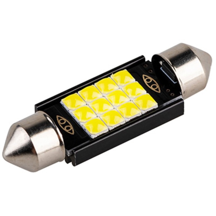 фото Лампа светодиодная, skyway, t11, (c5w), 12v, 12smd диодов, 1-конт, 39мм, белая