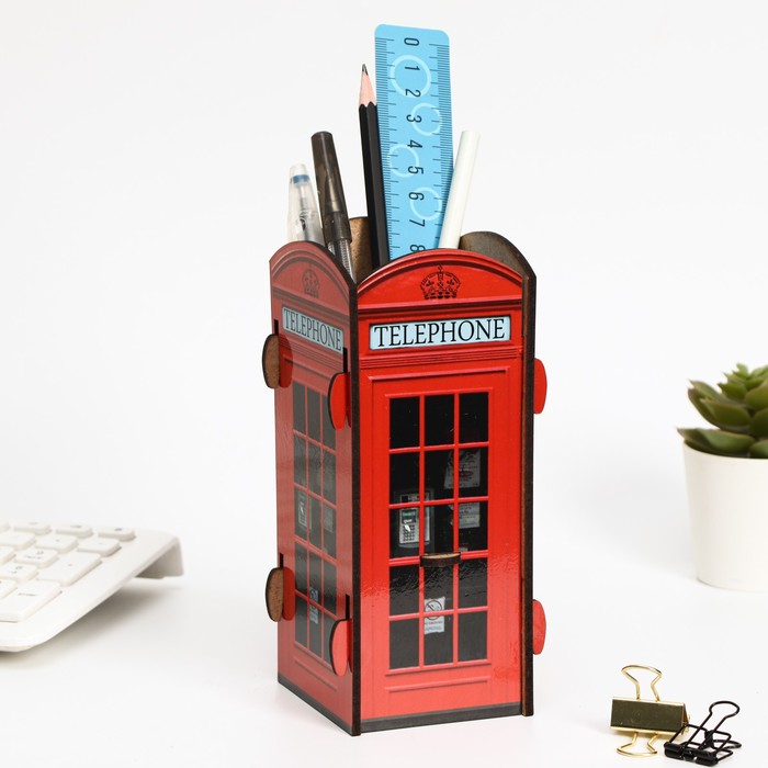 фото Органайзер для канцелярии "телефонная будка"