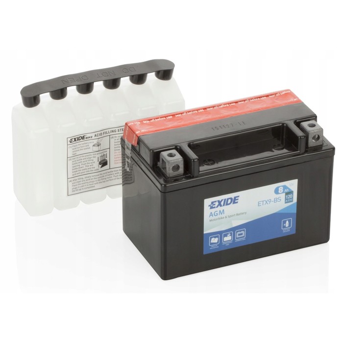 фото Аккумуляторная батарея exide 8 ач etx9-bs, прямая полярность