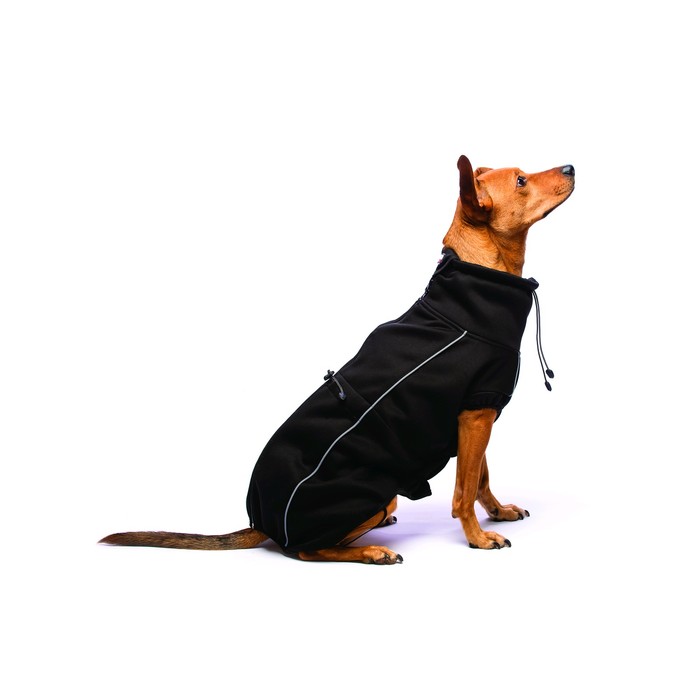 фото Флисовая куртка dog gone smart olympia softshell puffy, р 20, чёрная