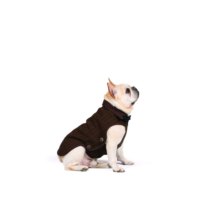 фото Нано куртка dog gone smart nano knit sweater, р 24, коричневая
