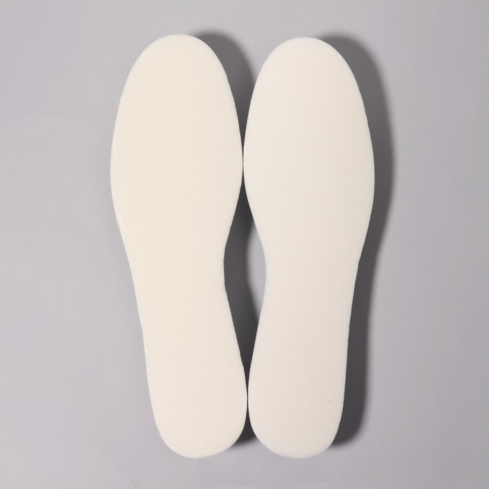 фото Стельки для обуви, утеплённые, фольгированные, с эластичной пеной, универсальные, 36-45р-р, 29,5 см, пара, цвет белый