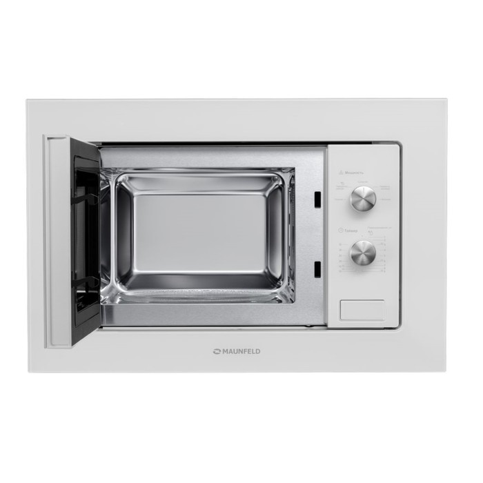 фото Встраиваемая микроволновая печь maunfeld mbmo.20.1pgw, 800 вт, 20 л, 5 режимов, белая