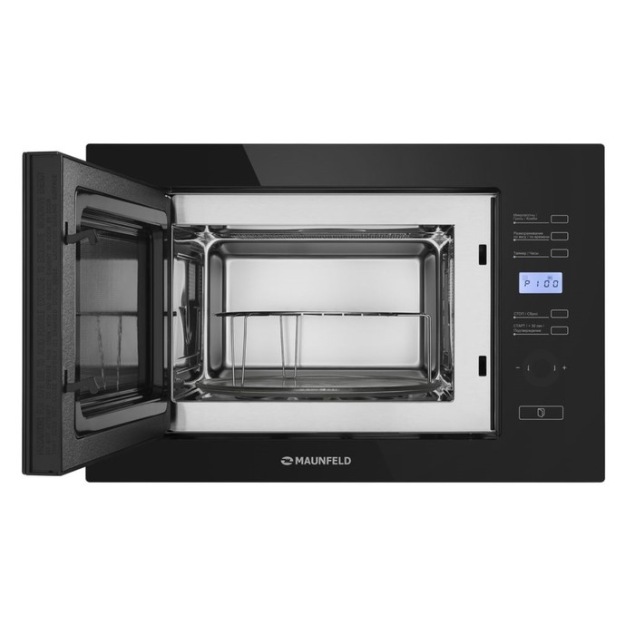 фото Встраиваемая микроволновая печь maunfeld mbmo.25.7gb, 900 вт, 25 л, 8 режимов, чёрная