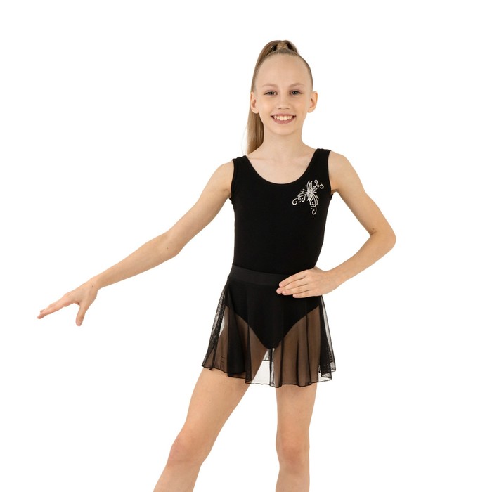 фото Юбка гимнастическая grace dance, на поясе, р. 38, цвет чёрный