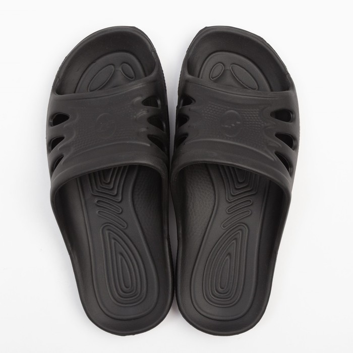 фото Сланцы мужские (слайдеры) "классика", цвет чёрный, р-р 37-38 janette