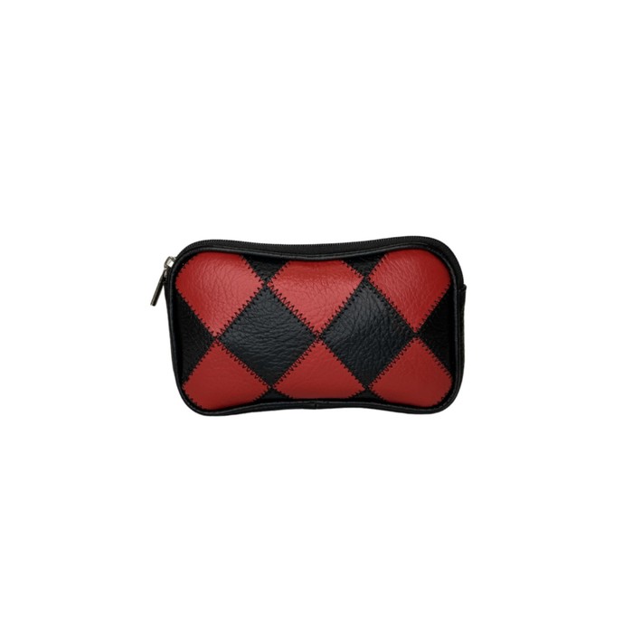 фото 17016 косметичка, отдел на молнии, цвет черно-красная 19х11х4см galanteya