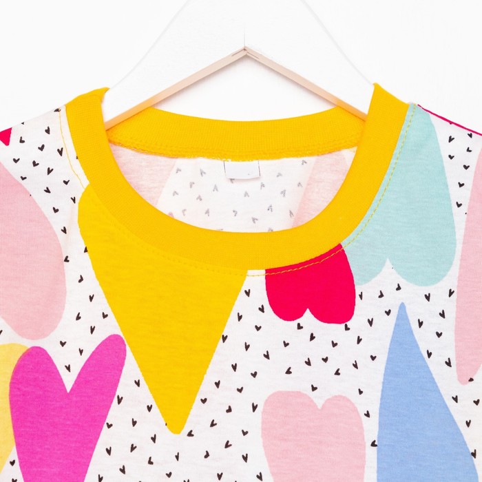 фото Платье для девочки, цвет белый/сердечки, рост 104 см юниор текстиль