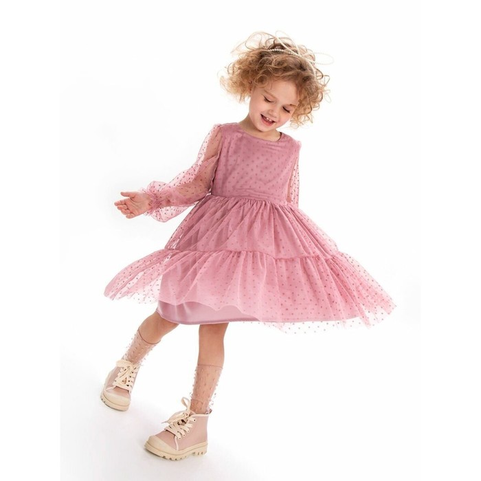 фото Платье детское amarobaby baby doll, розовый, размер 110