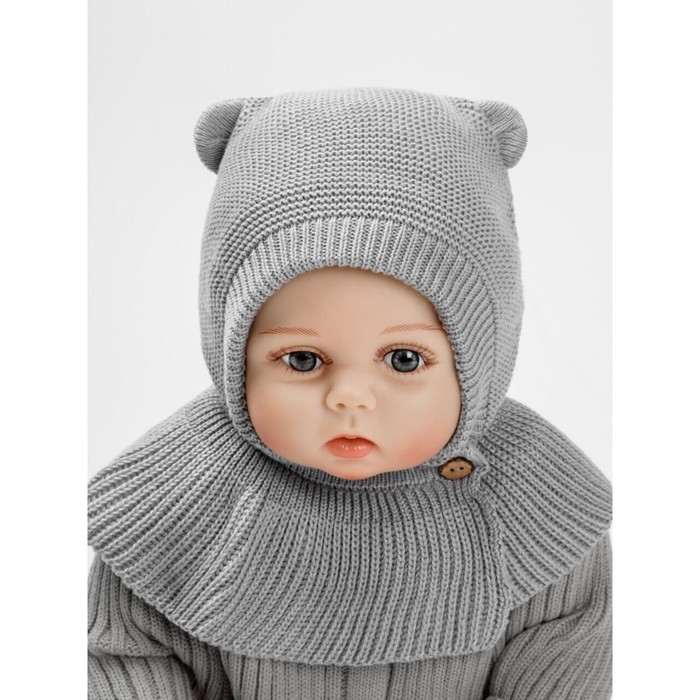 Шапка-шлем детская вязаная Amarobaby Pure Love Helmet, серый, с подкладом, размер 42-44
Шапка-шлем детская вязаная Amarobaby Pure Love Helmet, серый, с подкладом, размер 42-44