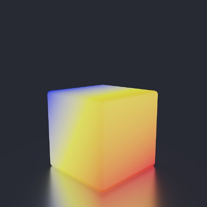 фото Светодиодная фигура светящийся куб "piazza", 30 см, аккумулятор, ip65, rgb pillars