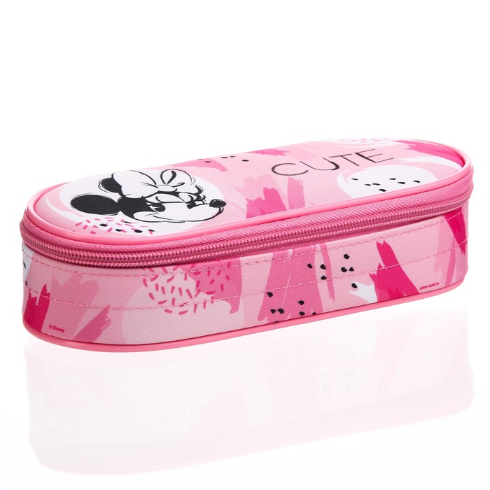 фото Пенал-футляр 85 х 210 х 50 мм, мягкий, текстильный, минни маус disney