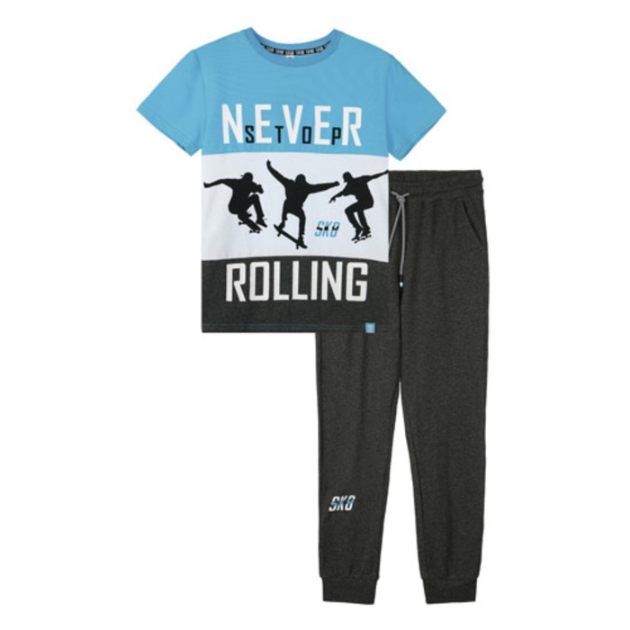 фото Комплект: футболка, брюки для мальчика, рост 158 см playtoday