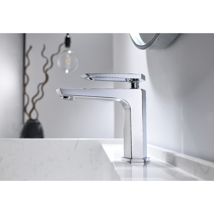 фото Смеситель для раковины lemark prizma lm3906c, однорычажный, длина излива - 126 мм, хром