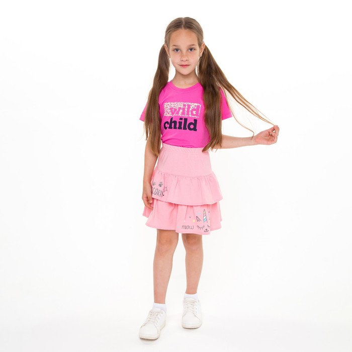 фото Юбка для девочки, цвет розовый, рост 104 см luneva