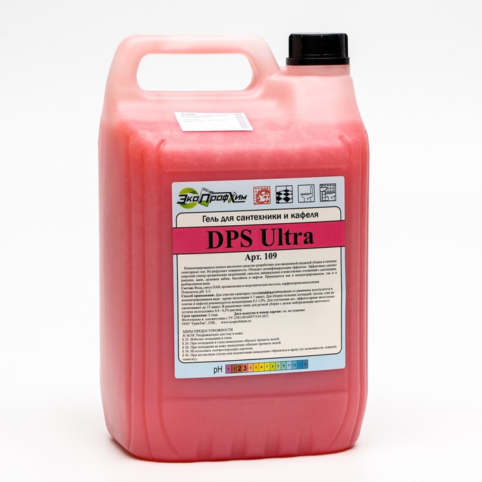 фото Дезинфецирующее средство dps ultra, для чистки сантехники и кафеля, канистра, 5 л ecoprofchem