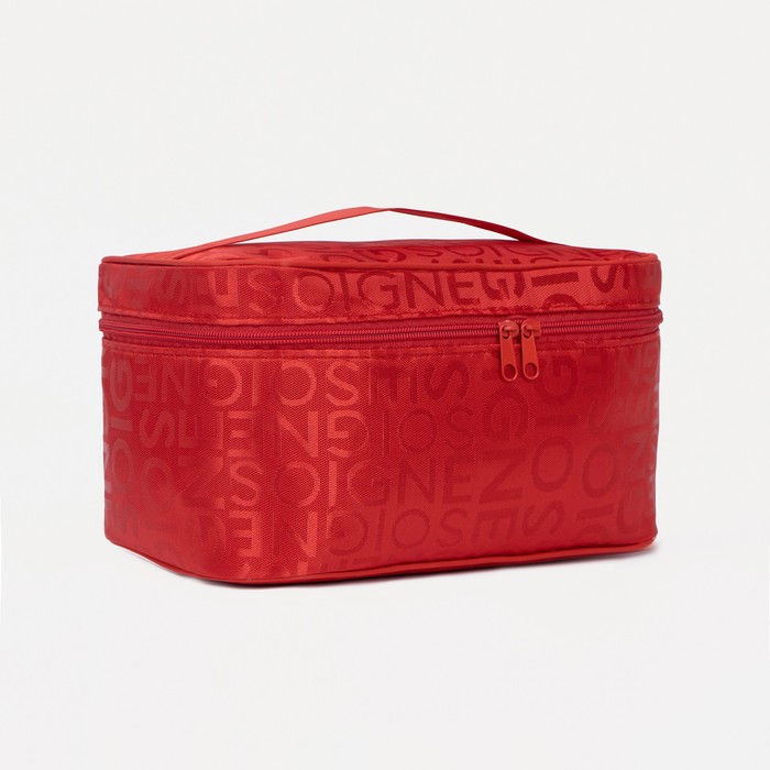 фото Косметичка на молнии, цвет красный