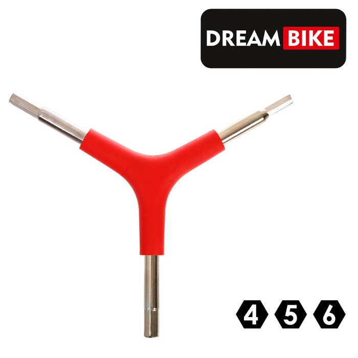 фото Ключ велосипедный dream bike, y образный 6,5,4 мм