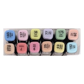 Набор маркеров худож Mazari LINDO BLACK,12цв., Pastel colors (2ст:кистев1.0/клинов6.2)
Набор маркеров худож Mazari LINDO BLACK,12цв., Pastel colors (2ст:кистев1.0/клинов6.2)