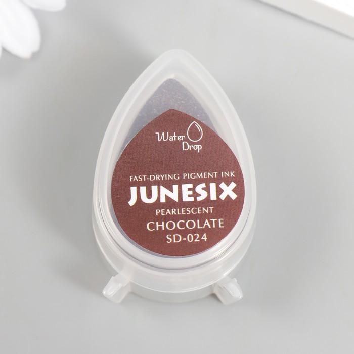 фото Штемпельная подушка жемчужная "шоколад" быстросохнущие 4,8х3,5 см