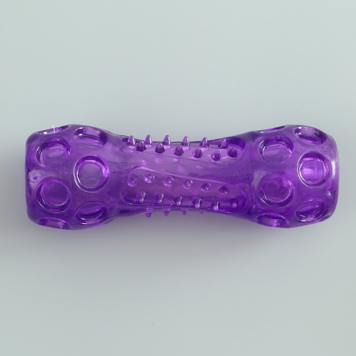 фото Игрушка-палка из термопластичной резины с утопленной пищалкой, фиолетовая пижон