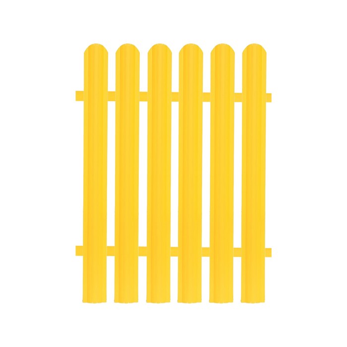 фото Штакетник пластиковый (набор 10 штук), ширина 8 см, высота 60 см, желтый протэкт
