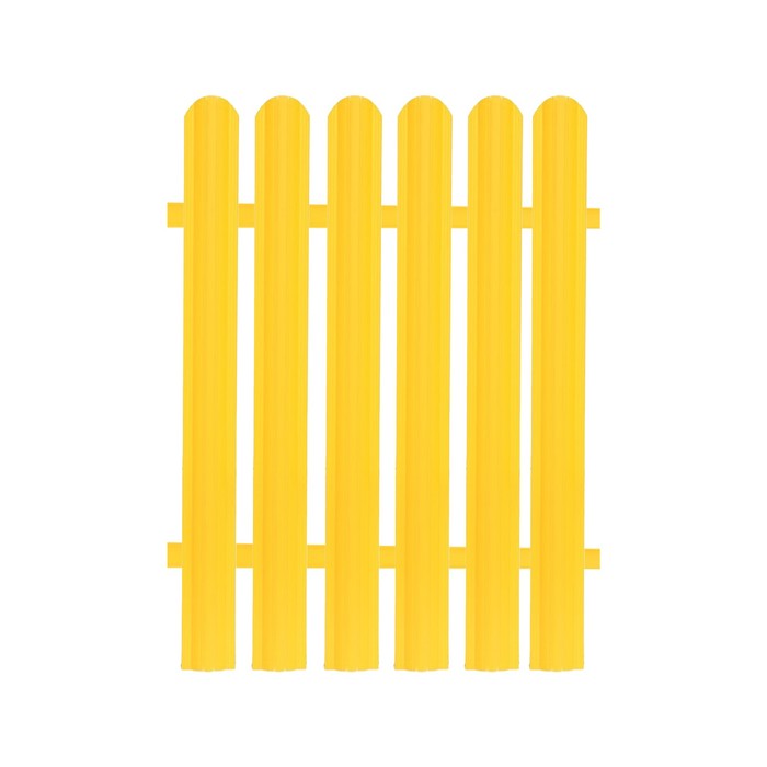фото Штакетник пластиковый (набор 10 штук), ширина 8 см, высота 100 см, желтый протэкт