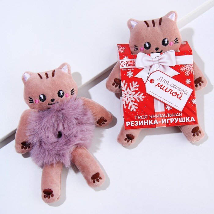 фото Резинка для волос "для самой милой", котик, 16 х 11 см art beauty