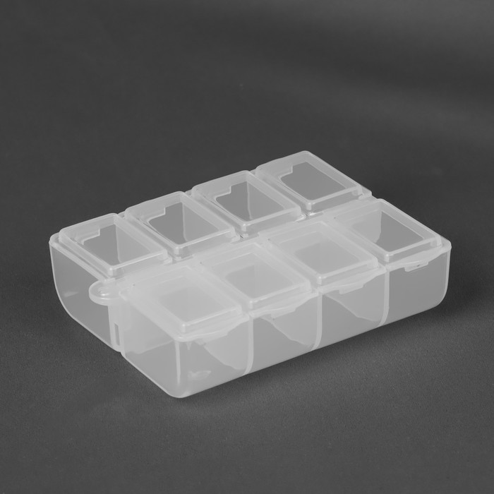 фото Органайзер для рукоделия, с подвесом, 8 отделений, 8 × 6 × 2 см, цвет прозрачный арт узор