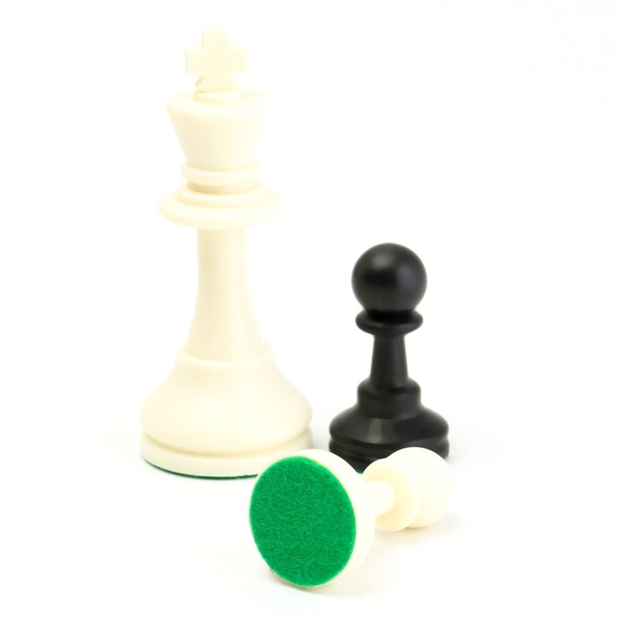 фото Шахматные фигуры турнирные leap, 32 шт, король h-9.5 см, пешка h-5 см, полистирол