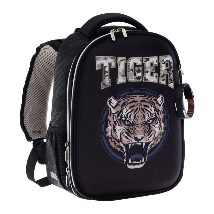 Рюкзак школьный deVENTE Tiger + часы, 38 х 28 х 16 см, эргономичная спинка, чёрный
Рюкзак школьный deVENTE Tiger + часы, 38 х 28 х 16 см, эргономичная спинка, чёрный