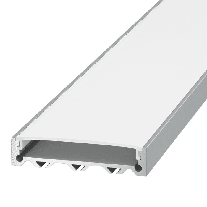 фото Накладной профиль swg для светодиодной ленты, 2 м, 44.8 × 11.1 мм, матовый рассеиватель, 2 заглушки