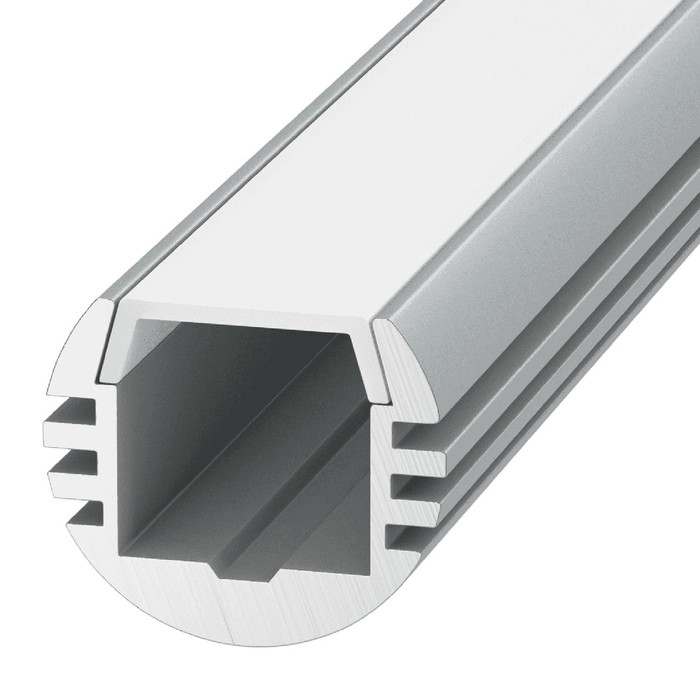 фото Накладной профиль swg для светодиодной ленты, 2 м, 19 × 15 мм, матовый рассеиватель, 2 заглушки