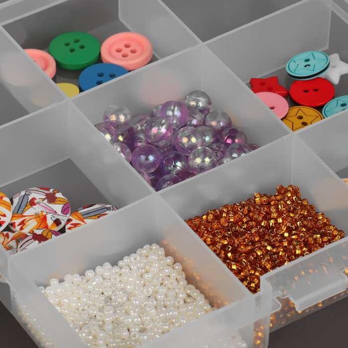 фото Органайзер для хранения мелочей, 13,5 × 13,7 × 2,3 см, цвет прозрачный