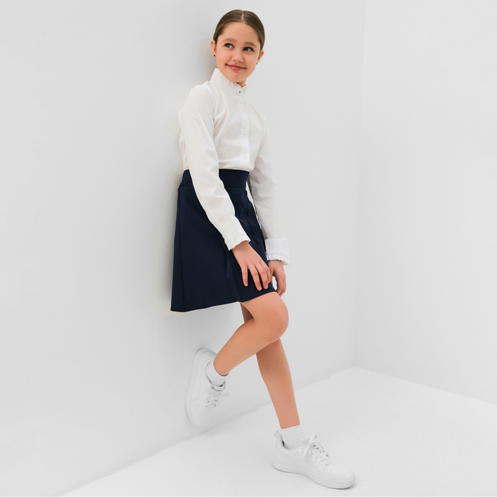 фото Юбка для девочки minaku, цвет синий, рост 128 см