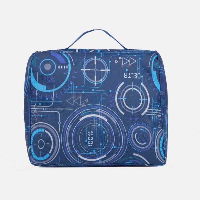 фото Косметичка-несессер на молнии, цвет синий бако текстиль