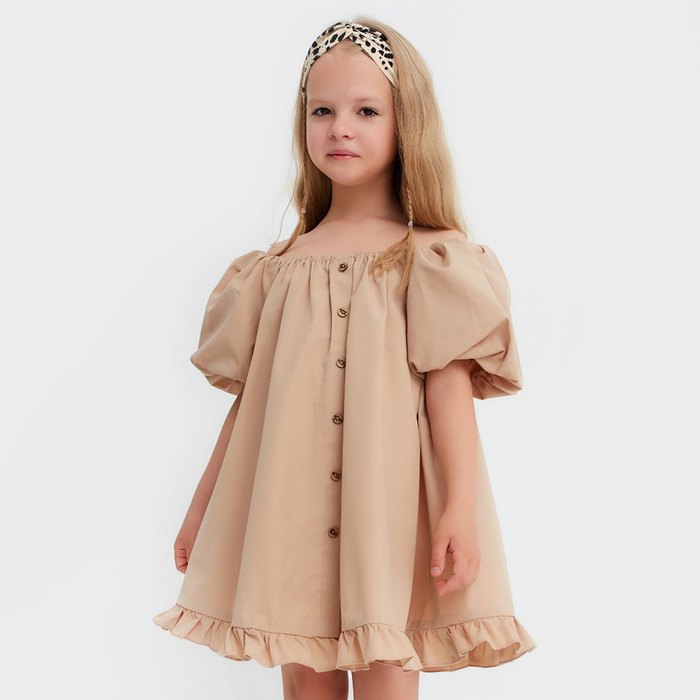 фото Платье для девочки kaftan "cute", размер 38 (146-152), цвет бежевый