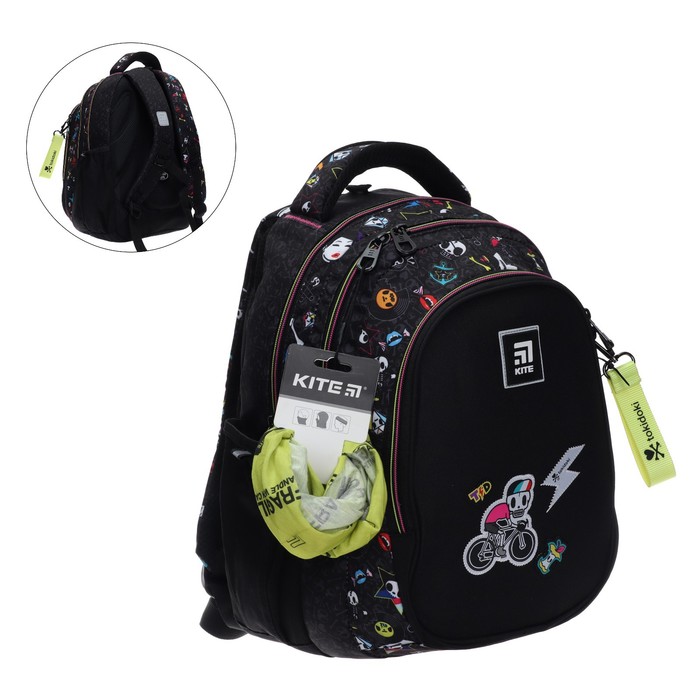 фото Рюкзак школьный tokidoki, 40 х 29 х 17 см, эргономичная спинка, чёрный