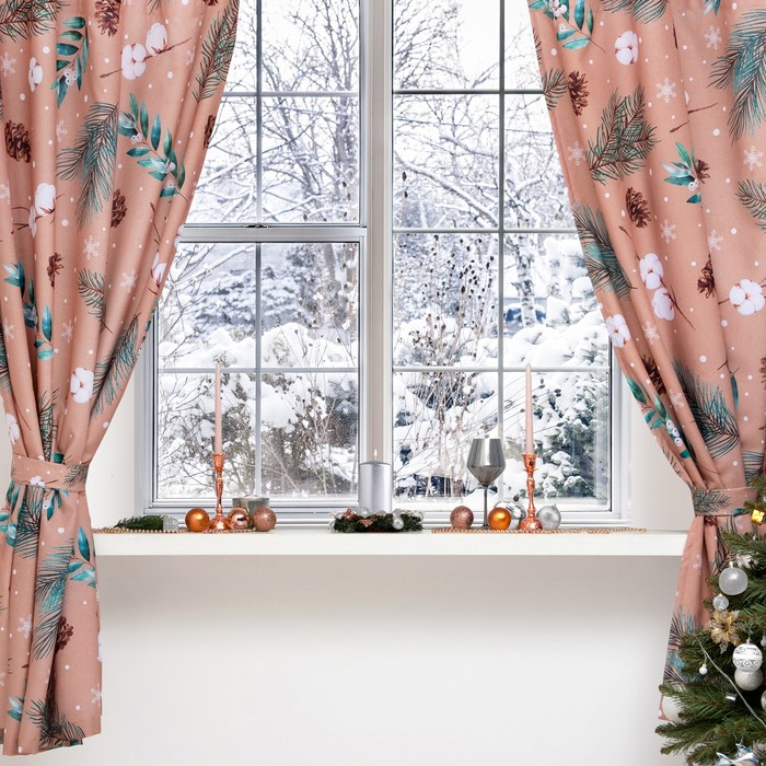 Комплект штор д/кухни с подхватами Этель Fir branches, 145х180 см - 2 шт, габардин
Комплект штор д/кухни с подхватами Этель Fir branches, 145х180 см - 2 шт, габардин